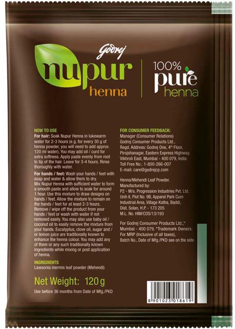 Godrej Nupur 100% Pure Henna , Mehendi - Price in India, Buy Godrej ...