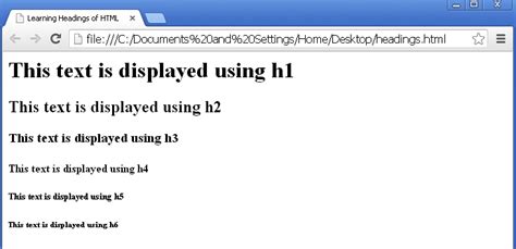 Image result for Applying Heading Attributes HTML