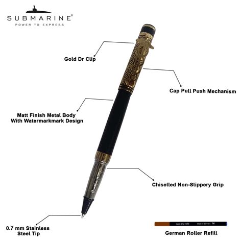 Submarine Pens Doctor Clip Series Personalised with your Name Roller ...