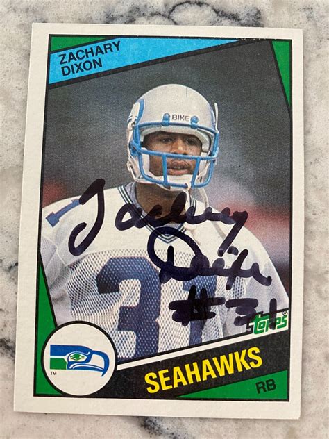 Zachary Dixon Signed SEATTLE SEAHAWKS Card 1984 Topps | eBay
