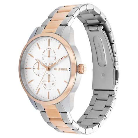 Buy Online Tommy Hilfiger Quartz Multifunction Silver Dial Two Toned ...