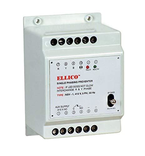Ellico Nsv -1 Single Phasing Preventor White (Pack Of 4) : Amazon.in ...