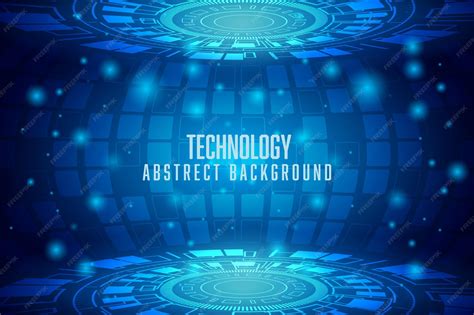 Vector blue abstract background with technology concept | Premium Vector