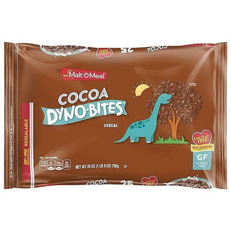 Malt-O-Meal Cocoa Dyno Bites, Crispy Rice Puff Cereal, Family Size 25 ...