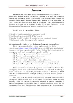 Regression analysis - GOOD NOTES - Regression Analysis in Machine ...