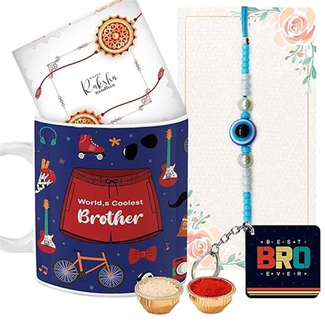 Buy ALDIVO Rakhi for Brother with Printed Ceramic Mug & Rakhi Gift ...