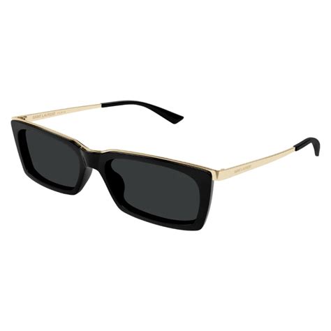 Saint Laurent SL766 001 Men Rectangle Sunglasses – Black Acetate Frame ...