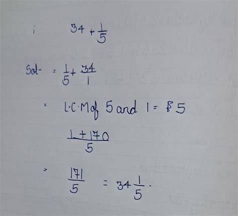34+1/5 step by step - Brainly.in
