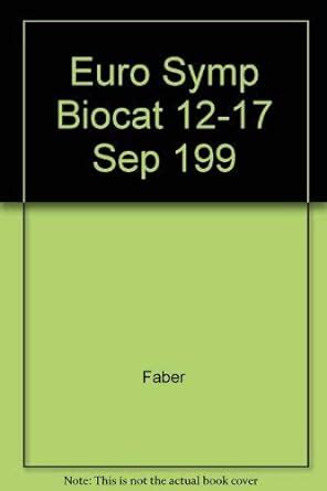 Buy Euro Symp Biocat 12-17 Sep 199 Book Online at Low Prices in India ...