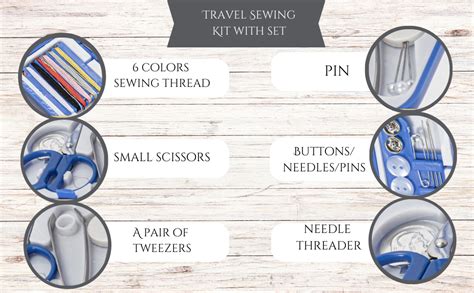 JEVAL Travel Sewing Kit Thread Needles Mini Case Plastic Scissors ...