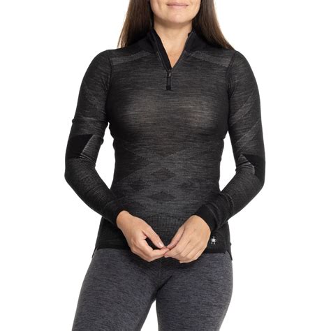 SmartWool Intraknit Thermal Base Layer Top - Merino Wool, Zip Neck ...