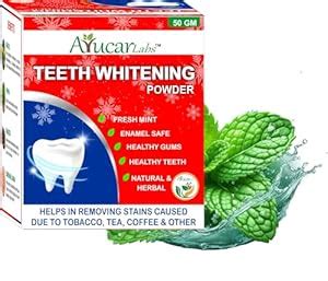 Ayucar Labs Tooth Whitening Powder, Ayurvedic | Fights 7 Dental ...