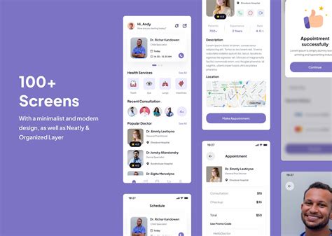 Midcare - Health Apps UI Kits | Health app, Ui kit, Ui design patterns