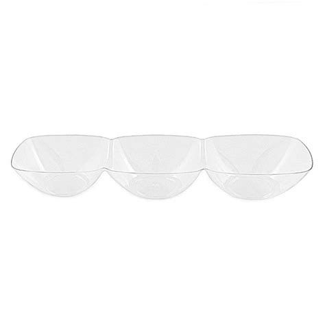 Snapklik.com : Premium Clear Rectangular 3-Hole Mini Disposable Plastic ...