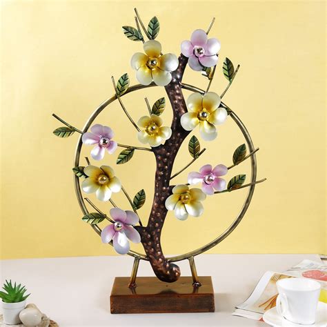 CraftVatika Metal Flower Showpiece Table Top Showpiece, Handmade Gift ...