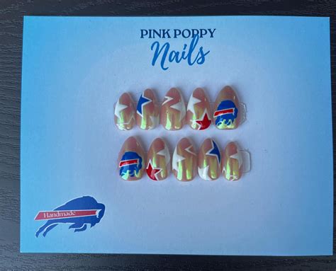 10 Variations - Buffalo Bills Press on Nails - Etsy