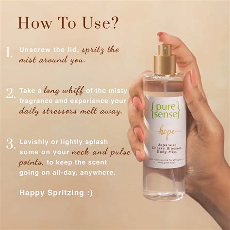 Buy PureSense Hope Japanese Cherry Blossom Body Mist Women's Perfume ...