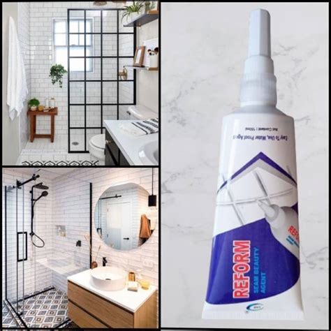 CITYCART Tiles Gap Filler Agent, Waterproof Grout Agent (White) Crack ...