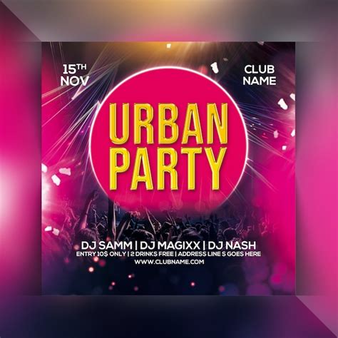 Urban party flyer | Premium PSD