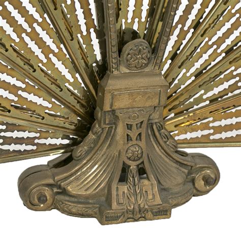 Vintage Brass Peacock Fireplace Screen | Grandview Mercantile