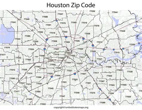 Image result for Houston Zip Code Map