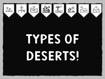 TYPES OF DESERTS! Desert Theme Bulletin Board Kit, Door Décor, Desert ...
