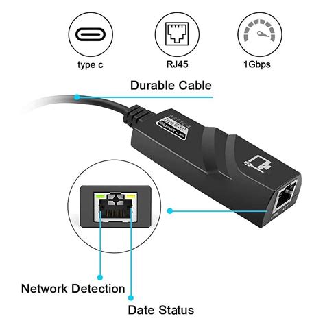 Type-C To Gigabit RJ45 Ethernet Connector – Bestor