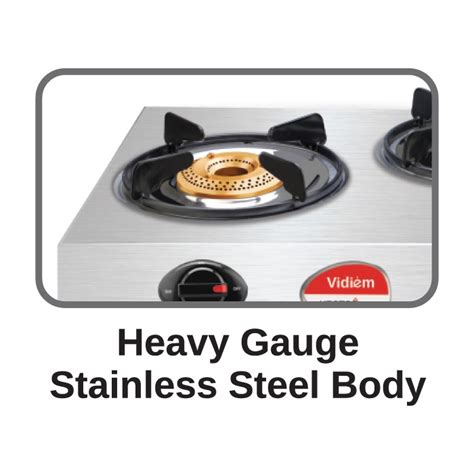 Buy Vidiem Vector Plus 3 Burner stainless steel gas stove