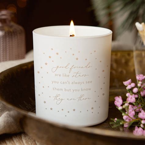 Gift For Best Friend Good Friends Are Like Stars Candle By Kindred Fires