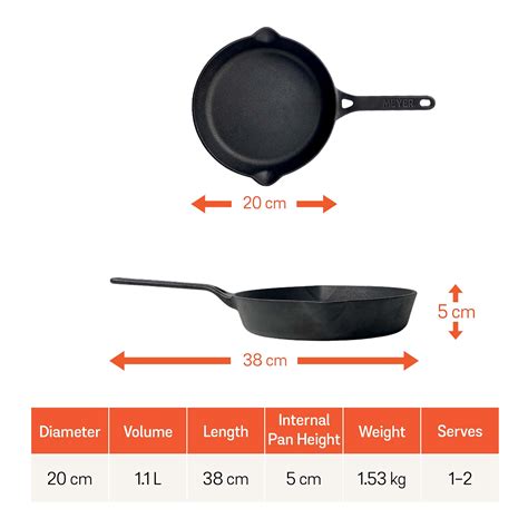 Meyer Pre-Seasoned Cast Iron Frypan | Cast Iron Skillet | Iron Pan | I ...
