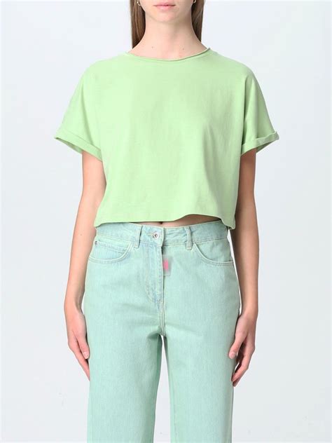 ACTITUDE TWINSET: Twinset-Actitude cropped cotton t-shirt with logo ...