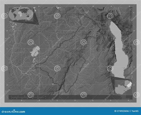 Muchinga, Zambia. Grayscale. Capital Stock Illustration - Illustration of province, africa ...