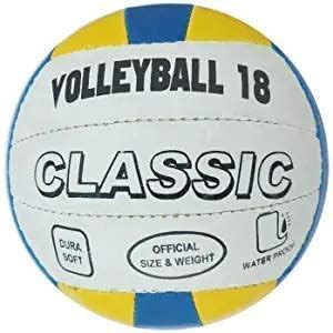Buy Gravin Classic Volleyball, Size 4No, 18 Panels (White, Yellow, Blue ...