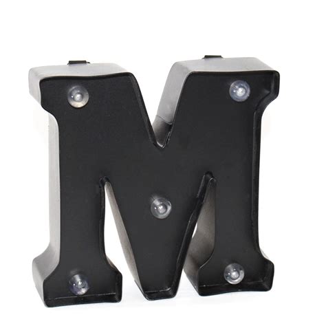 Hamster London Alphabet N Led Light Black