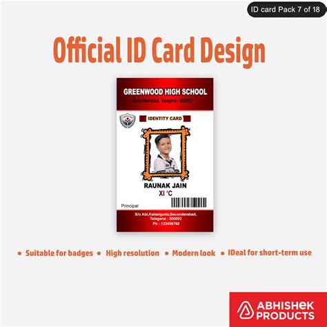 7/18 Official ID Card Design Files - 50 PSD Templates – Abhishek Products