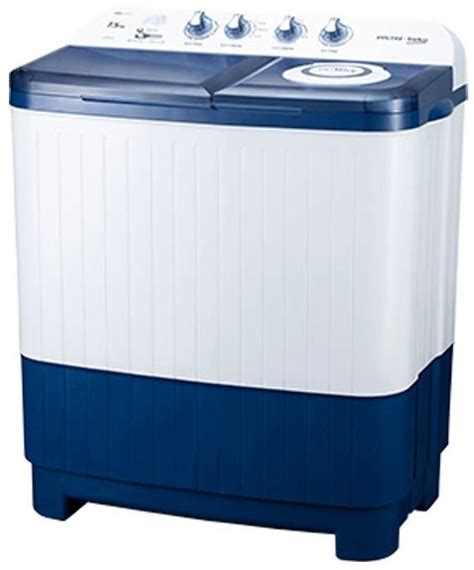 Voltas Beko 7.5 kg Semi Automatic Top Load Washing Machine Blue White ...