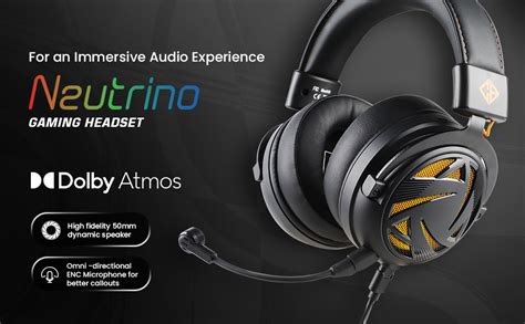 Cosmic Byte Equinox Neutrino Gaming Headset with Dolby Atmos, ENC ...