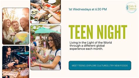 Teen Night: Living in the Light of the World!, Unity in Greensboro, 4 ...