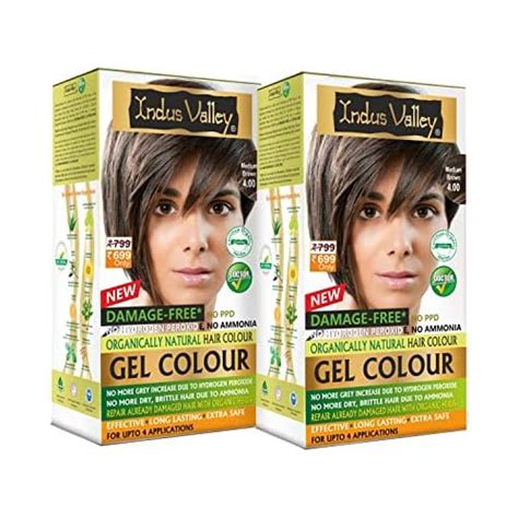 INDUS VALLEY Ammonia Free Natural Semi-Permanent Gel Hair Colour Medium ...
