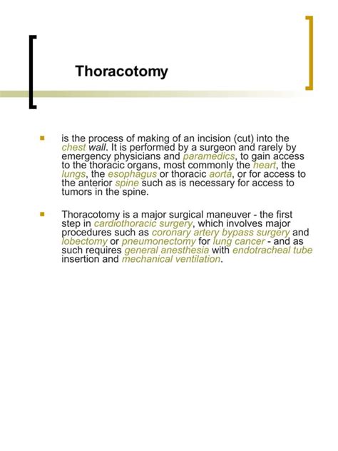 Image result for Thoracotomy Recovery