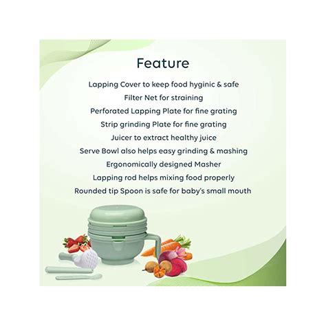 LuvLap 9 in 1 Baby Food Grinding Cum Feeding Bowl - Cureka