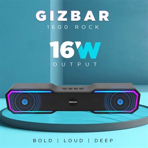 Buy Gizmore Gizbar 1600 Rock With RGB Light Sync, Quad Mode, 6 Hours ...