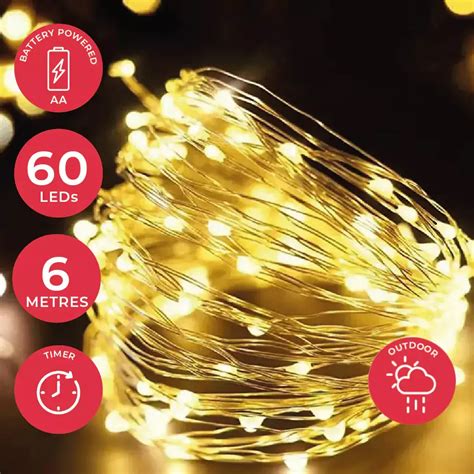 Image result for Battery LED String Lights