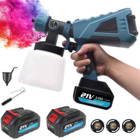 Ryunq Cordless Paint Sprayer 3 0ah Battery 21v Electric Paint ...