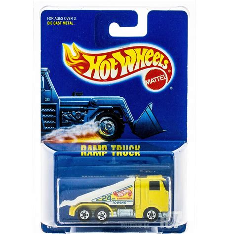 Buy Mattel Hot Wheels 1991 1:64 Scale Yellow Ramp Tow Truck Die Cast ...