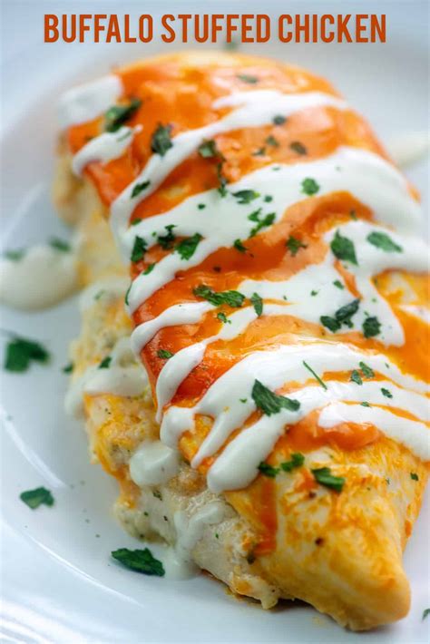 Buffalo Ranch Stuffed Chicken | That Low Carb Life
