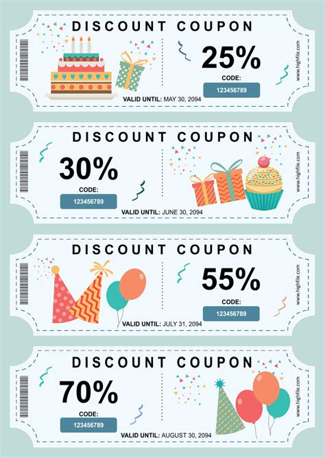 Birthday Offer Coupon Template - Word | Google Docs - Highfile