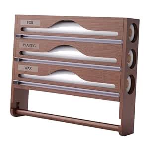 Buy BNF® Wrap Dispenser Bamboo Aluminum Foil and Parchment Wrapping ...