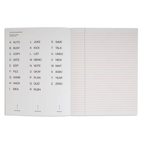 four letter notebook W – Rubberband Products