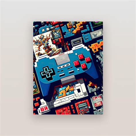 Gaming Controller Aesthetic Metal Poster – Inkyprinty.in